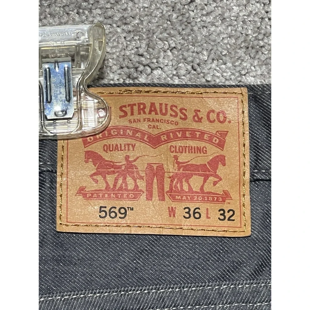 Levi Strauss 569 Gray Denim‎ Jeans Altered Jeans Check Photos For SIZE